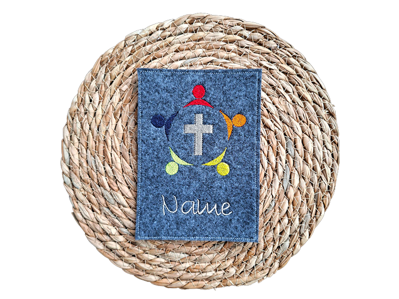 Preview: Die Welt ist bunt Gotteslobhülle - Vollstick Stickdatei